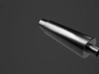 Car Sport Exhaust 2 Low-poly 3D model