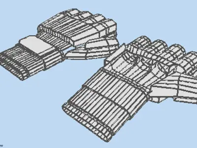 Sport Gloves - Mix Martial-Art 3D model