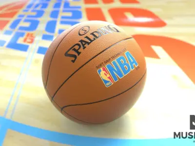 Basketball ball Low-poly 3D model