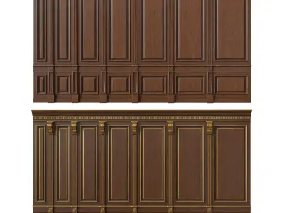 Wooden panel 02 01 3D model