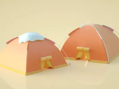 cartoon snow tent 3D model