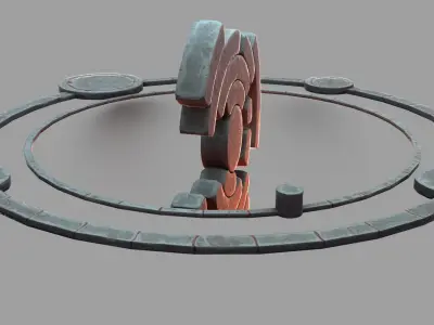 Stone Portal Low-poly 3D model