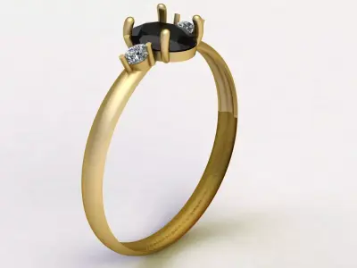 Solitaire Diamond Ring for Women fashion 3d Printable Model 3D print model