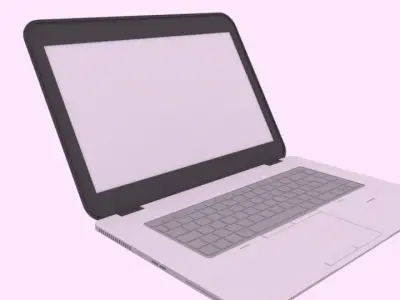 Computer laptop 3D model