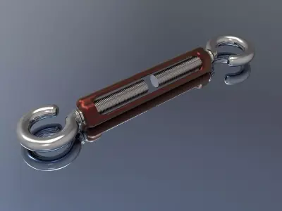 Turnbuckle metal hook Free 3D model