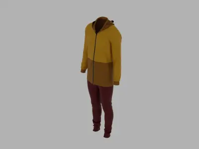Sport Suit Low-poly 3D model 35