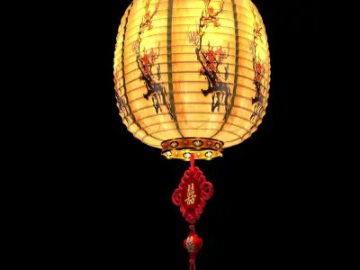Chinese red lantern  3D model 35