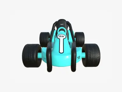 Cartoon Kart G10 Light Blue - Vehicle Racing Design Low-poly 3D model