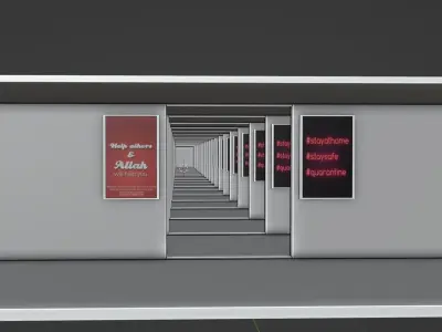 Neon Light Room Free 3D model