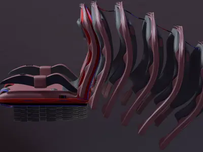 Comfort Hybrid Fusion Chair Low-poly 3D model