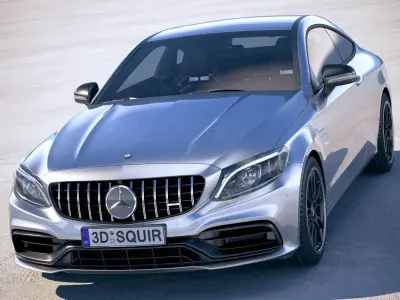 Mercedes C63 S AMG Coupe 2019 3D model