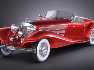 Mercedes 540K 1936 VRAY 3D model
