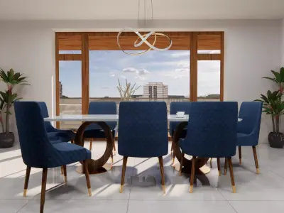 Dining Table and Chair 3D model