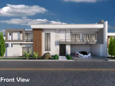 Modren luxury house  Low-poly 3D model