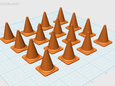 Traffic cone 3D print model