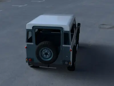 Full Land Rover Defender 90 Station Wagon HDRI 3D model
