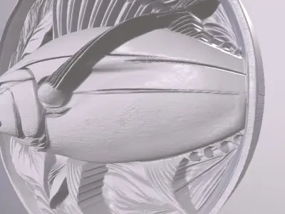 Bluefin Tuna 2 basrelief for 3D printing 3D print model