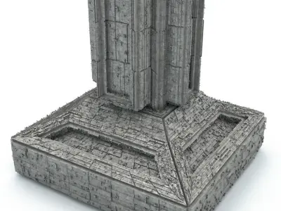 Sci Fi Shapes - Dystopia Building 3 Low-poly 3D model