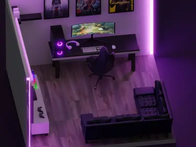 Gaming Room 3D print model