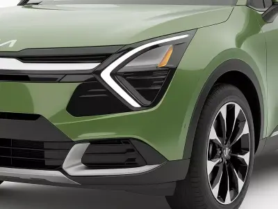 Kia EV9 2024 Electric SUV Modified Low-poly 3D model