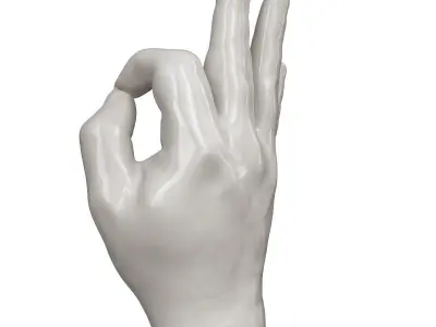 Hand OK sculpture 3D print model