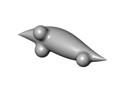 Miniature vehicle automotive speed sculpture N001 3D print model