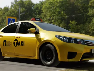 taxi car 3D model