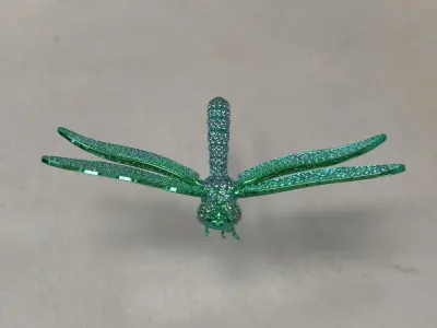 Dragonfly Brooch 3D print model