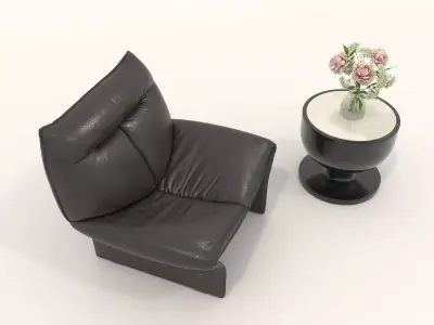 Modern Coffee Table and Armchair Set 69 3D model