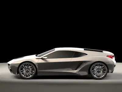 Generic sports car 01 3D model