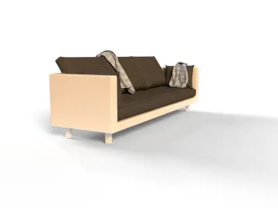 couch model sofa Low-poly 3D model