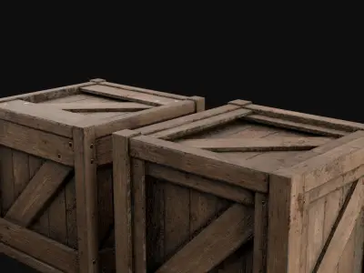 FREE Low-Poly Wood Crates Free low-poly 3D model