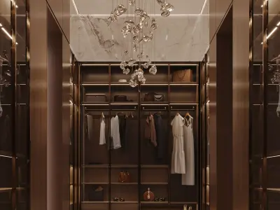 Modern Luxury Villa Bedroom Interior 3D Model MAX 3D model