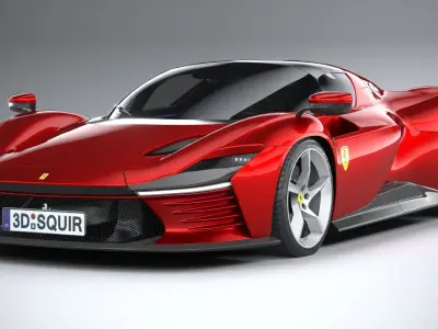 Ferrari Daytona SP3 2022 LowPoly 3D model