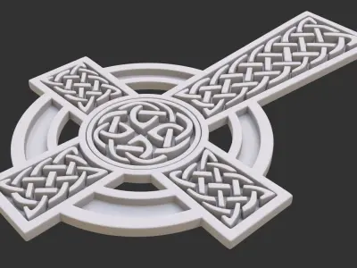 Celtic cross 3D model
