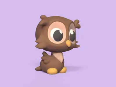 Owl Big Eyes 3D print model