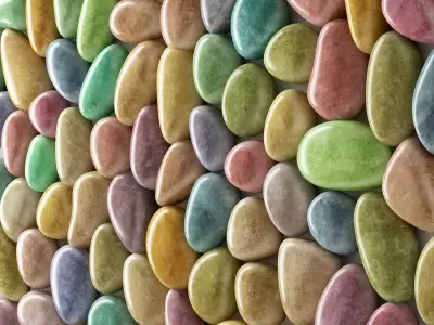 Panel pebble smooth Color Bathroom n2 3D model