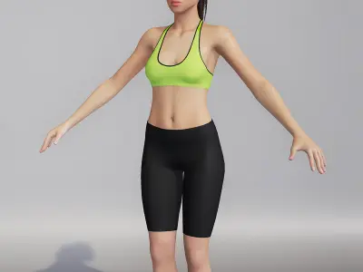 Adriana Unreal 4 Character Low-poly 3D model