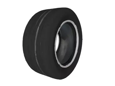 Car Tire Low-poly 3D model