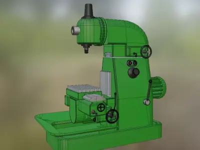 1 to 24 scale Milling Machine ready to be printed 3D print model