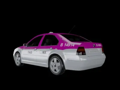 Taxi Car Mexico City 3D model