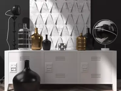 Photorealistic decor loft set 3D model