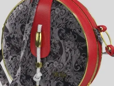 Cute round bag 3D model