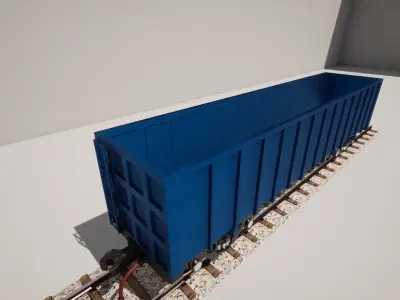 Animated game-ready GondolacarV0 Low-poly 3D model