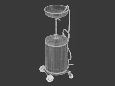 Garage Air Discharge Waste Oil Drainer 3D model