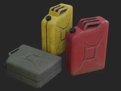 Jerrycan gas can Low-poly 3D model