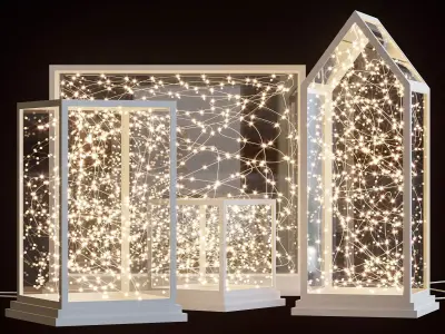 LED table lamps Nordic modern wood table lamp bedroom 3D model