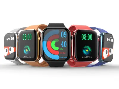 Garmin Apple  Sport Smart Pink Gold running Watch Low-poly 3D model