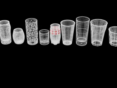 10 drinking glasses Free 3D model