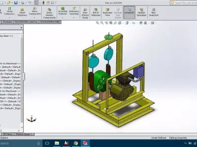 Engine-Test-Rig-Dynamometer computer screen showing machine 3D model